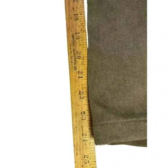 LL Bean men’s warm flannel lined brown jeans size 46 X 24-hemmed - Picture 3 of 8